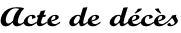 Acte de décès