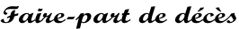 Faire-part de décès
